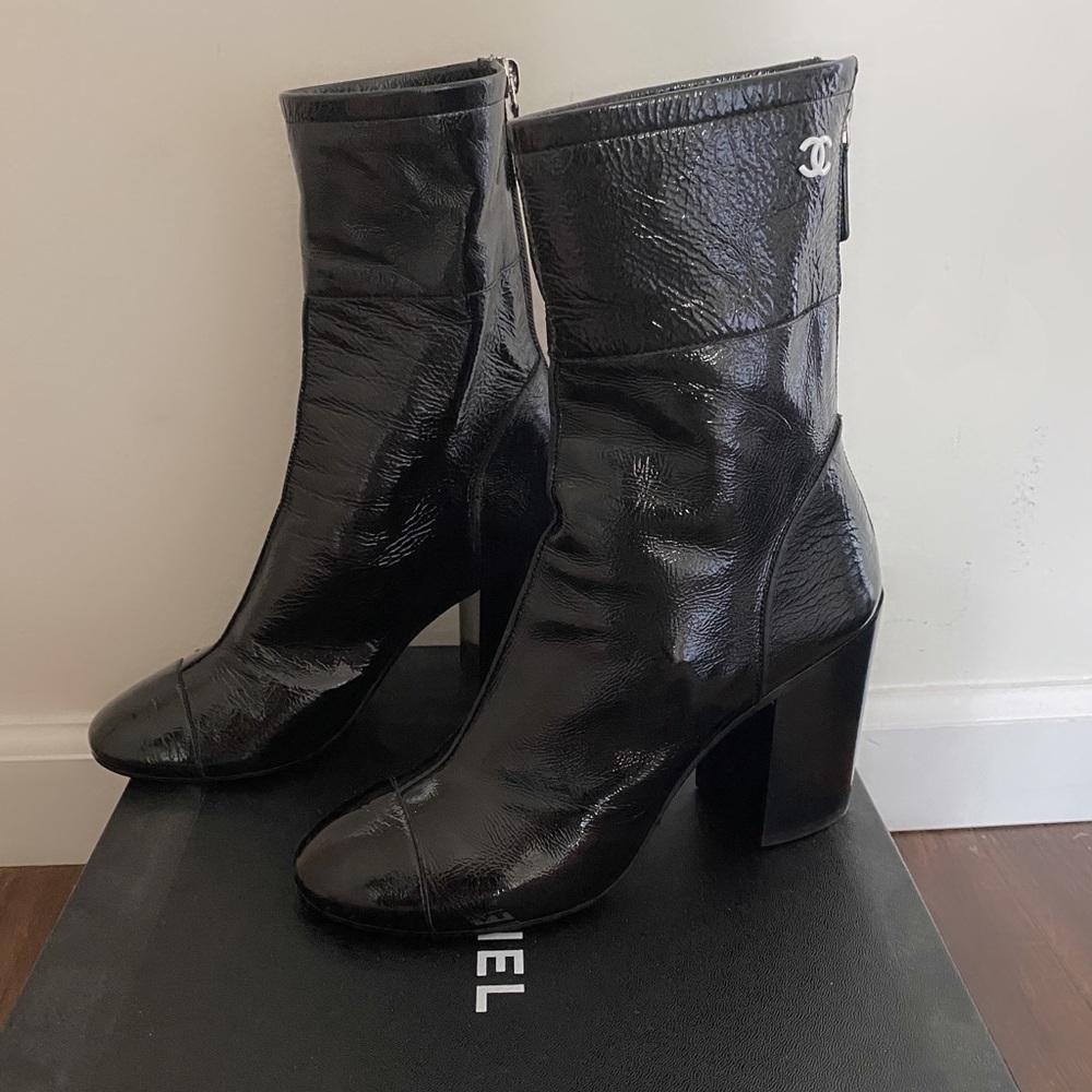 Chanel Black Short Boots